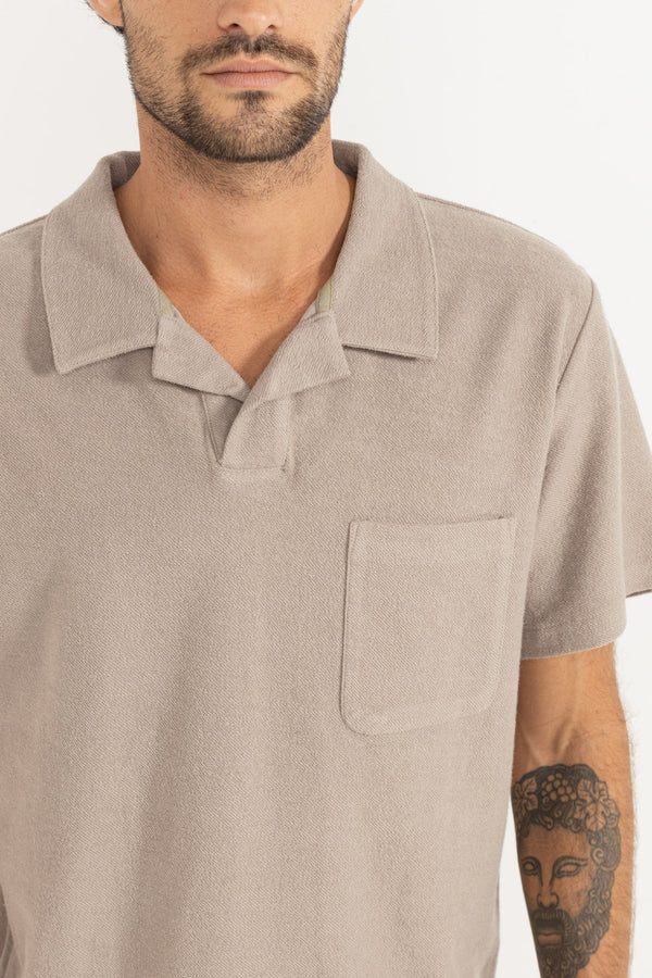 Rhythm Vintage Terry Polo - Stone - Sun Diego Boardshop