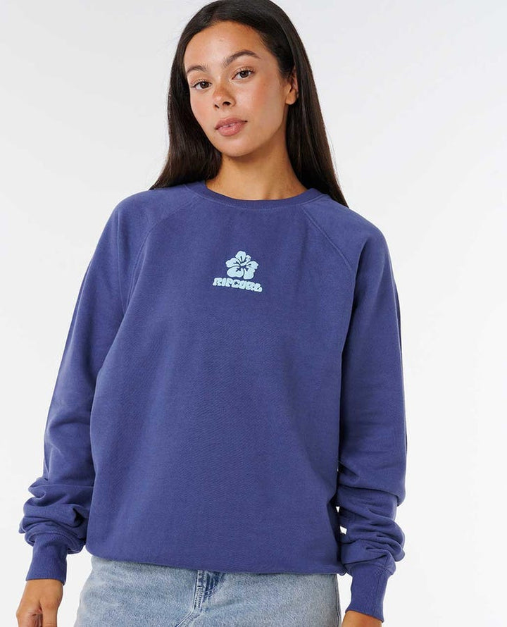 Rip Curl Luxe Surf Raglan Relaxed Crew - Navy 0049 - Sun Diego Boardshop