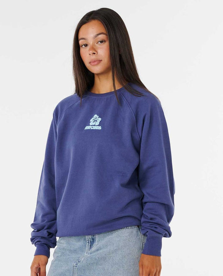 Rip Curl Luxe Surf Raglan Relaxed Crew - Navy 0049 - Sun Diego Boardshop