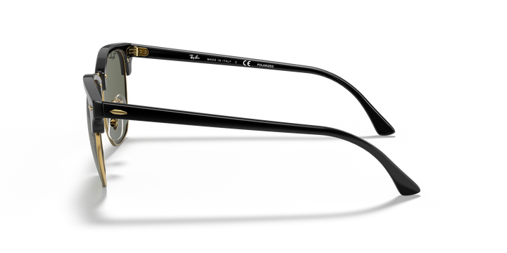 Ray Ban CLUBMASTER CLASSIC Sunglasses - BLACK CRYSTAL GREEN POLAR - Sun Diego Boardshop