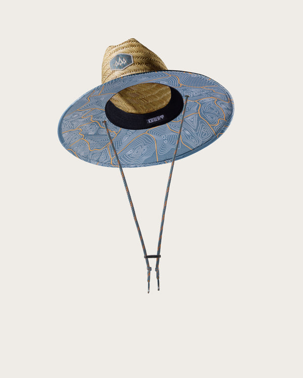 Hemlock Kids UPF 50+ Lifeguard Straw Hat - BLUE - Sun Diego Boardshop