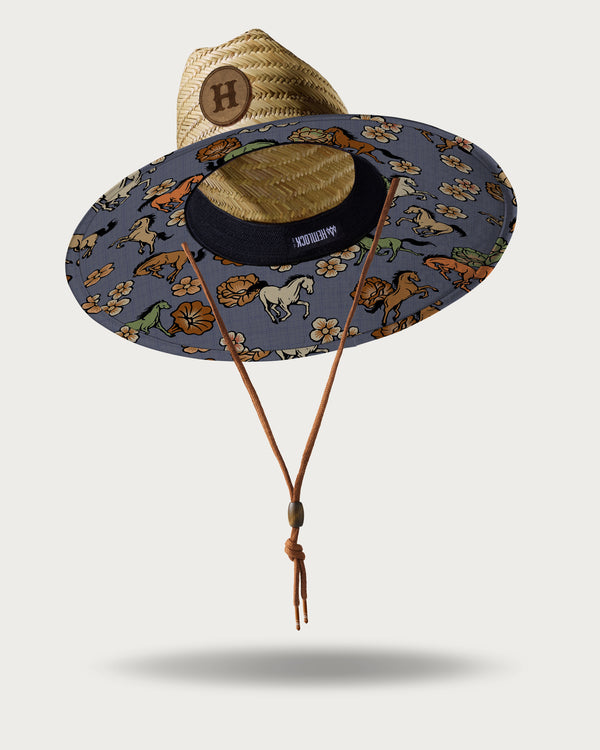 Hemlock UPF 50+ Lifeguard Straw Hat - FLORAL BRONCOS - Sun Diego Boardshop