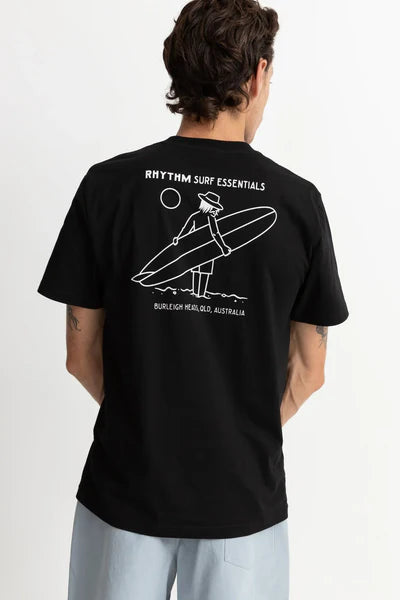 Rhythm Lull Short Sleeve T Shirt - BLACK - Sun Diego Boardshop