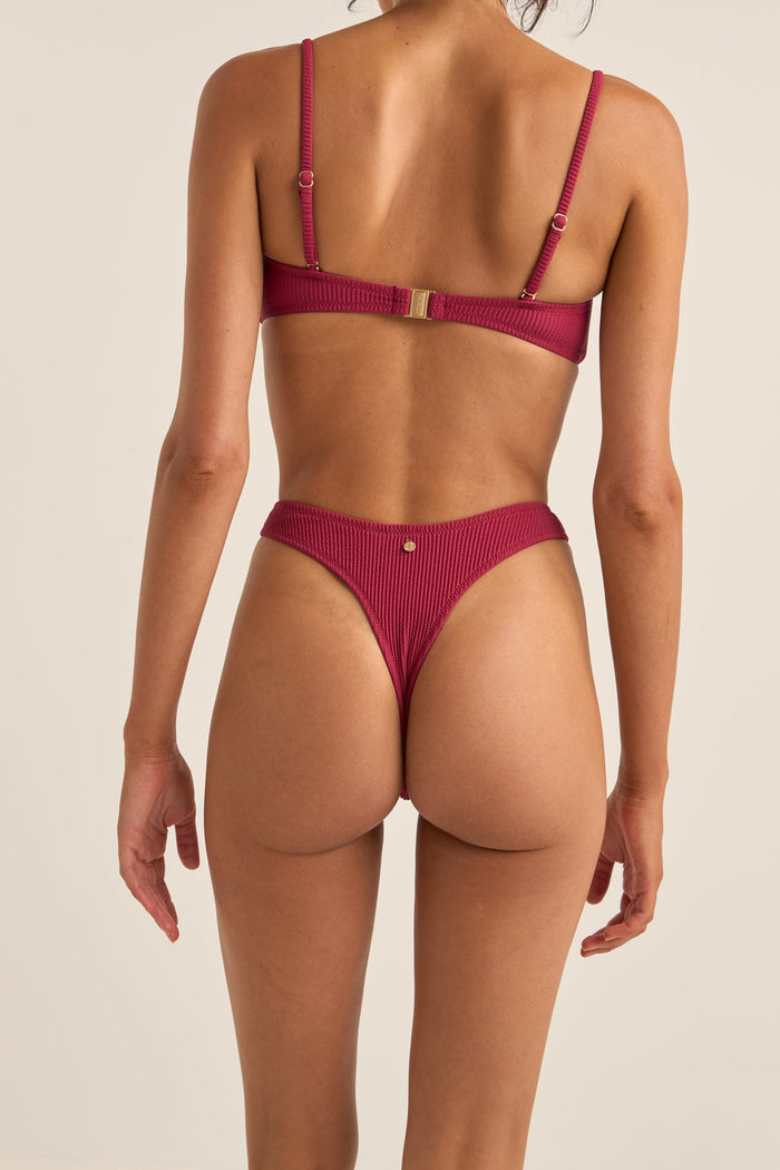 Rhythm Isla Rib Skimpy Pant - SANGRIA - Sun Diego Boardshop