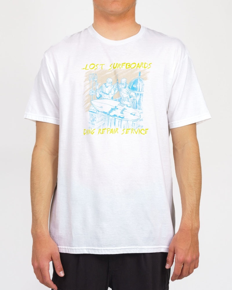 Lost ENTERPRISES Ding Repair Tee - WHITE - Sun Diego Boardshop