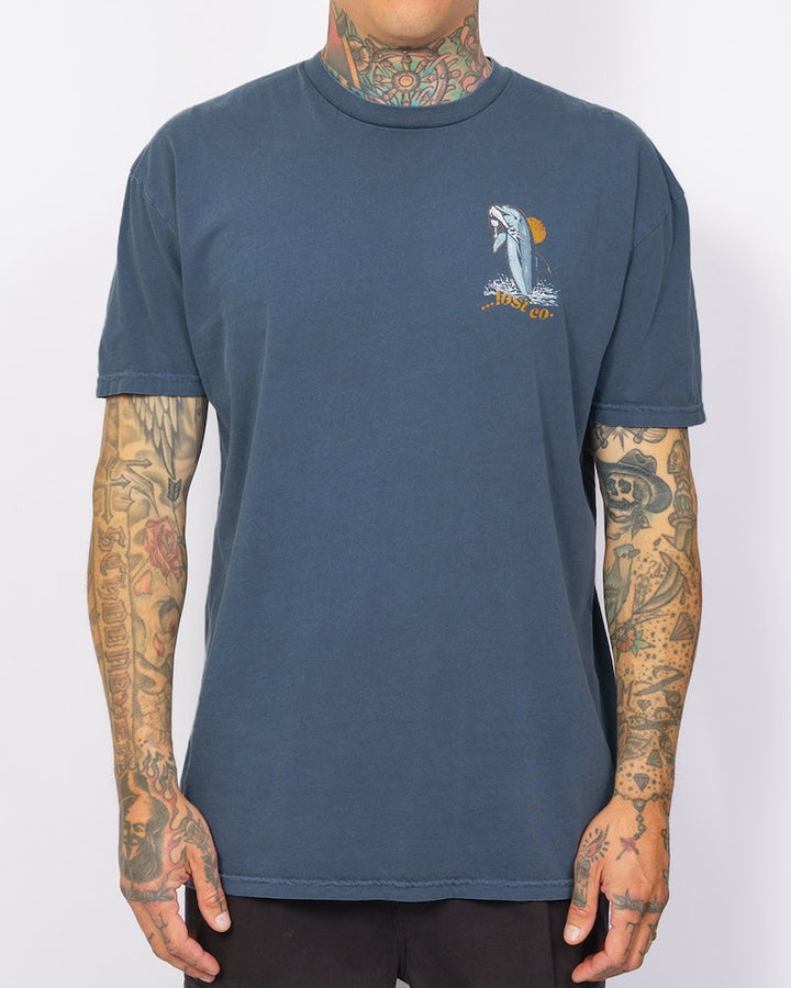 Lost Flippin Vintage Dye Tee - Faded Indigo - Sun Diego Boardshop