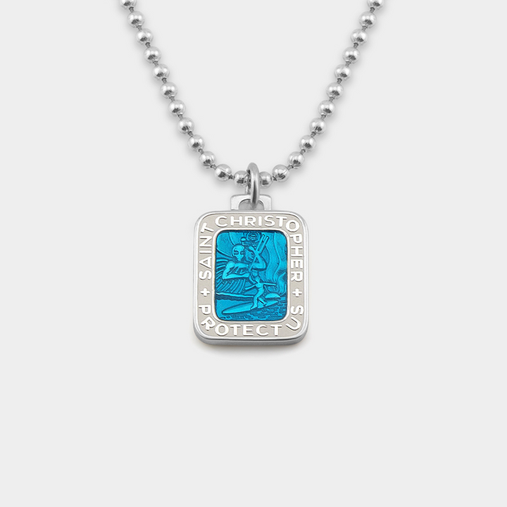GETBACK SUPPLY RECTANGLE NECKLACE - AQUA/WHITE - Sun Diego Boardshop
