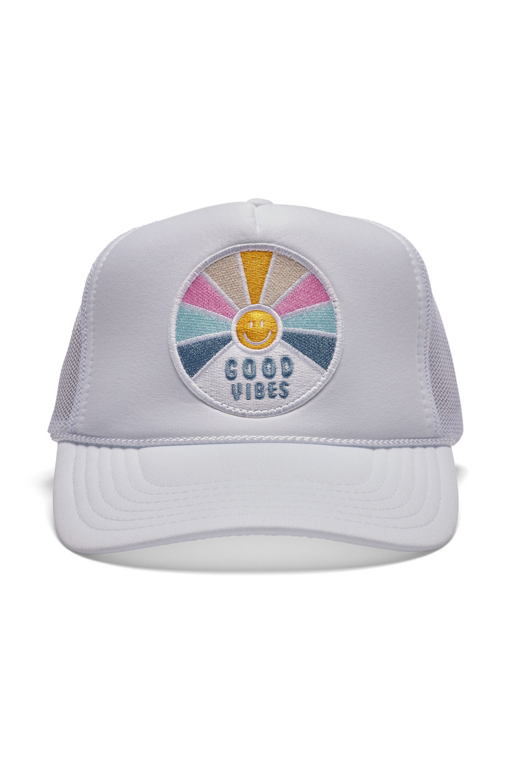 That Friday Feeling Good Vibes Trucker Hat  - White - Sun Diego Boardshop