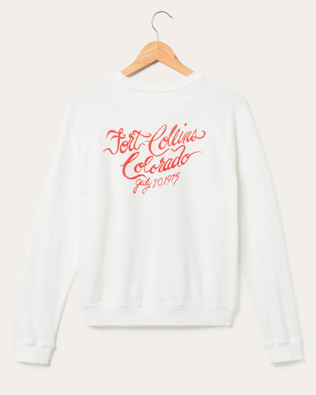 Junk Food Women's The Rolling Stones Fort Collins Colorado Fleece Raglan - VINTAGE WHITE - Sun Diego Boardshop