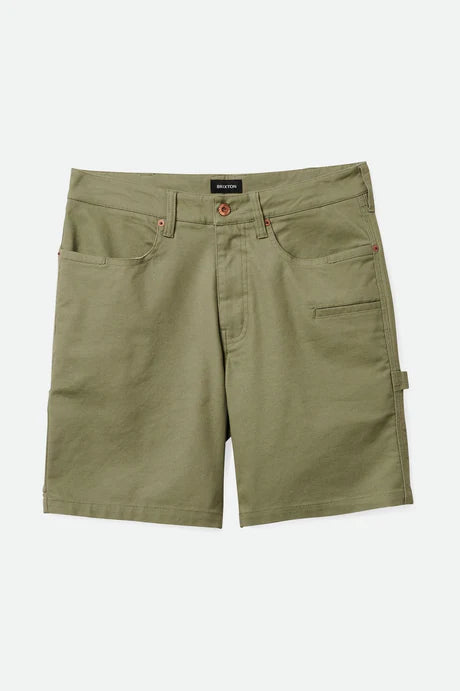 Brixton Builders Carpenter Stretch Short Olivesurplus Sun Diego Boardshop