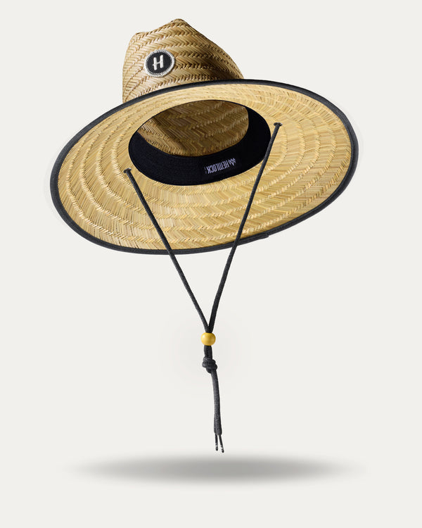 Hemlock Bare Bottom Lifeguard Straw Hat - BARE BLACK - Sun Diego Boardshop