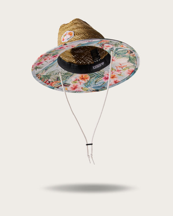 Hemlock Kids UPF 50+ Lifeguard Straw Hat - HANALEI HULA - Sun Diego Boardshop