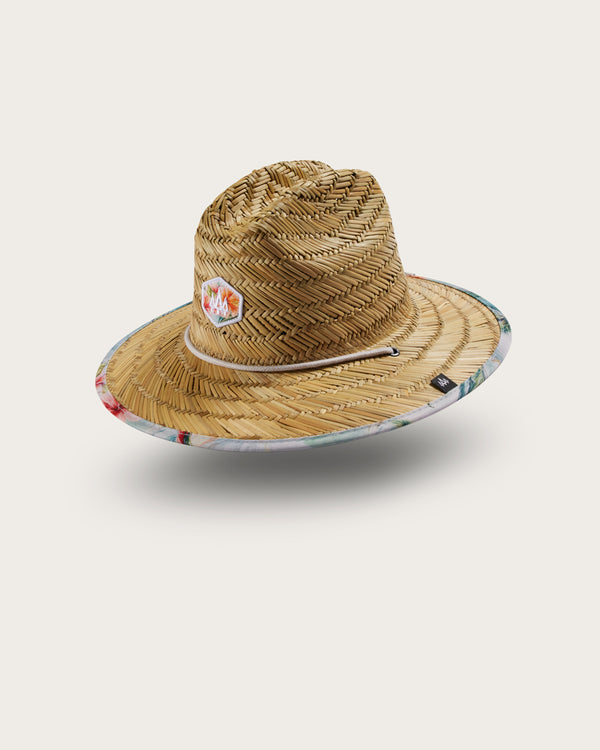 Hemlock Kids UPF 50+ Lifeguard Straw Hat - HANALEI HULA - Sun Diego Boardshop