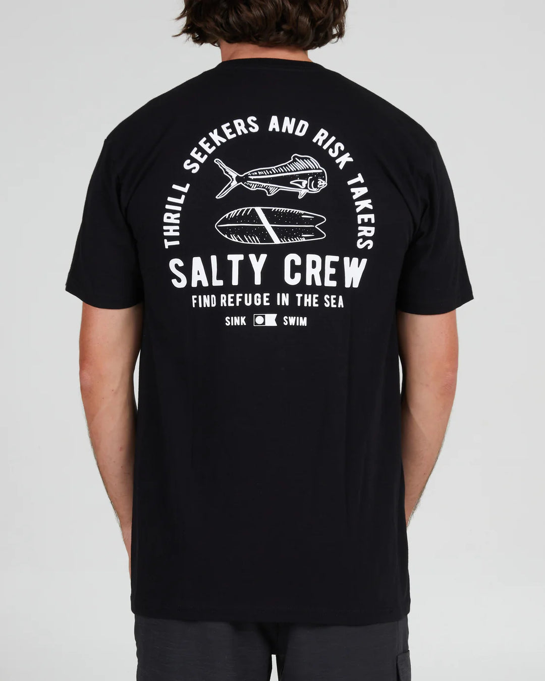 Salty Crew Lateral Line Short Sleeve Standard Tee - Black - Sun Diego Boardshop