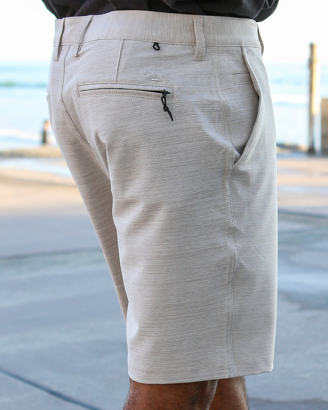 SunDiego SEAWAY HYBRID Walk Short - Fossil - Sun Diego Boardshop