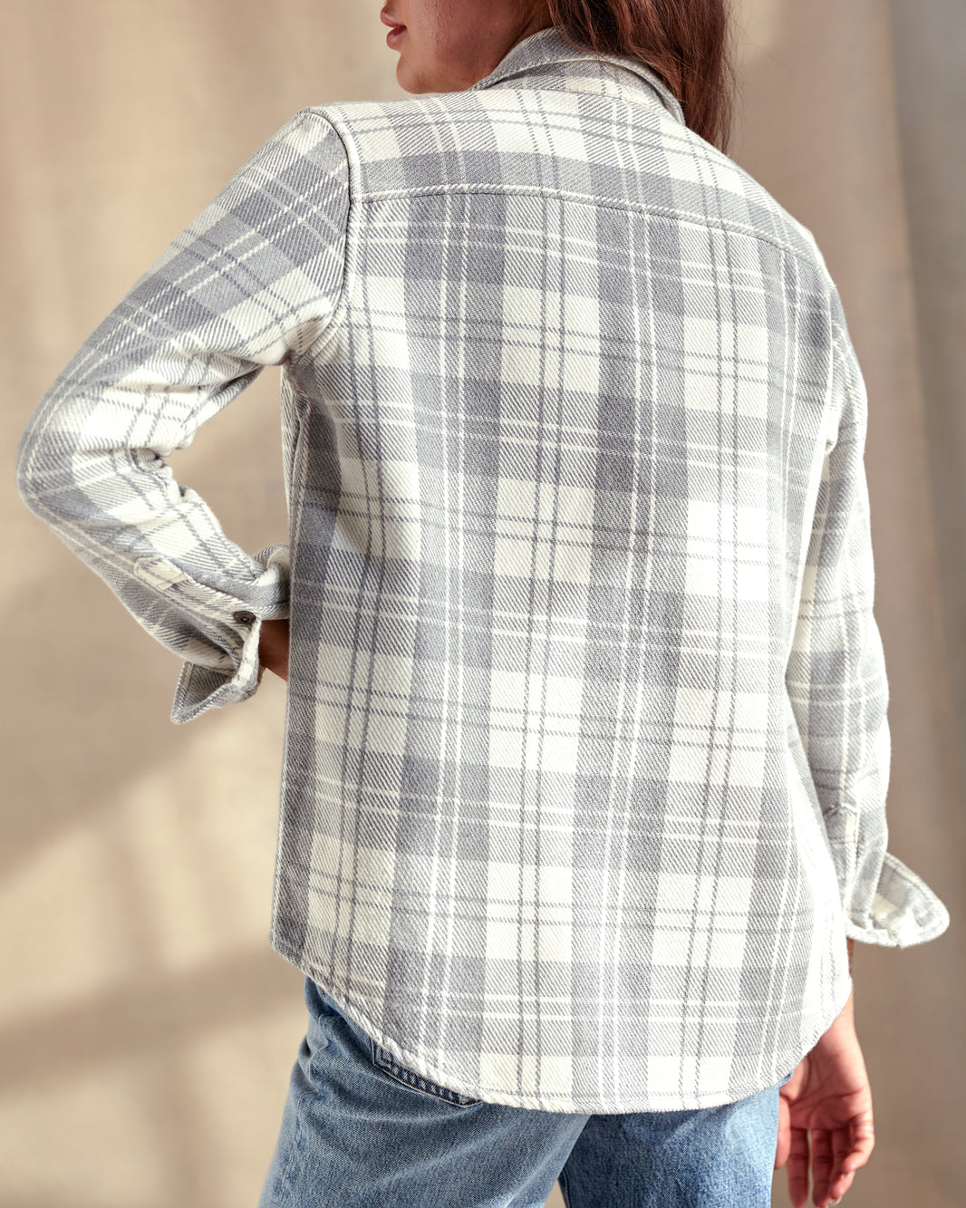 Outerknown Women's Blanket Shirt - HALF LIGHT LITTLE BOXES - Sun Diego Boardshop