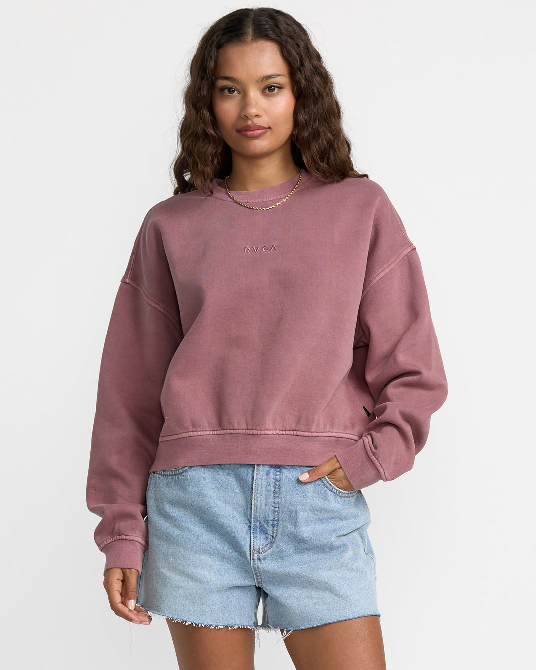 RVCA Forever Fleece Sweatshirt - Acid Brown - Sun Diego Boardshop