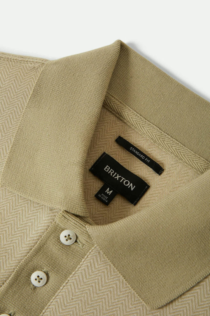 Brixton Weekend Herringbone Polo - Whitecap/Elm - Sun Diego Boardshop