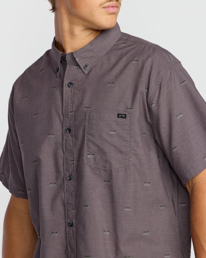 Billabong All Day Jacquard Short Sleeve Shirt - Grey Violet - Sun Diego Boardshop