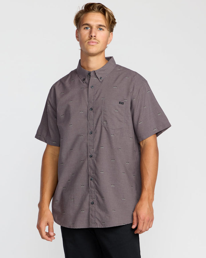 Billabong All Day Jacquard Short Sleeve Shirt - Grey Violet - Sun Diego Boardshop