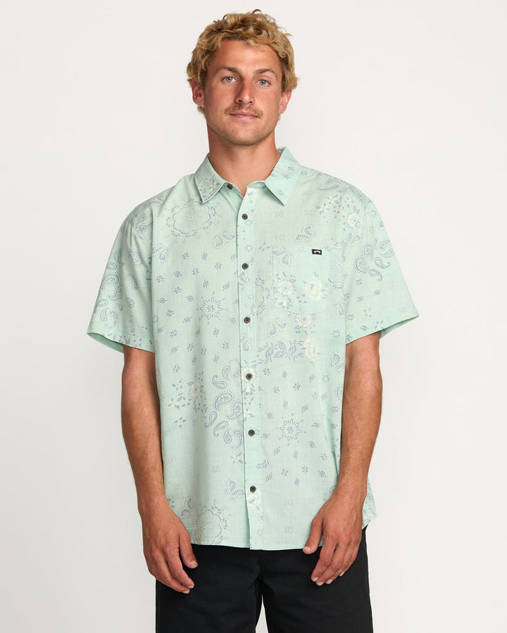 Billabong Sundays Short Sleeve Shirt - Mist Green Mgn - Sun Diego Boardshop