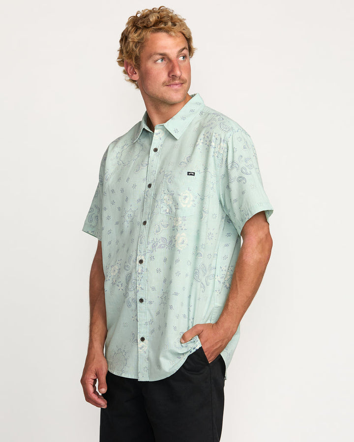 Billabong Sundays Short Sleeve Shirt - Mist Green Mgn - Sun Diego Boardshop