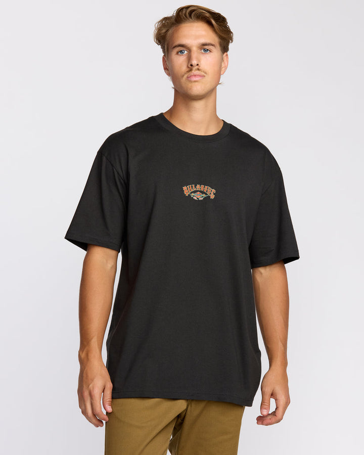 Billabong Rose Arch Regular Short Sleeve T-Shirt - Washed Black - Sun Diego Boardshop