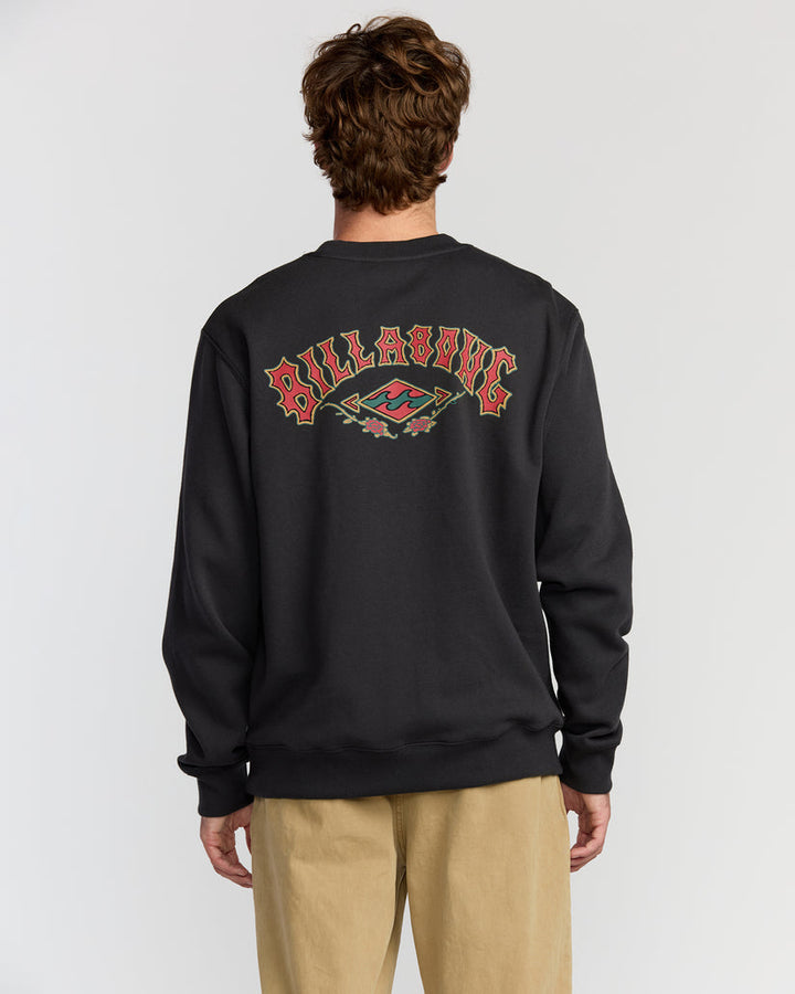 Billabong Short Sands Crewneck Sweatshirt - Washed Black - Sun Diego Boardshop