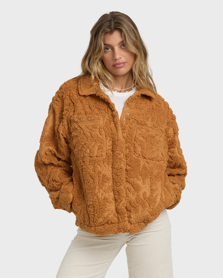 Billabong Sundown Sherpa Shacket - Camel - Sun Diego Boardshop