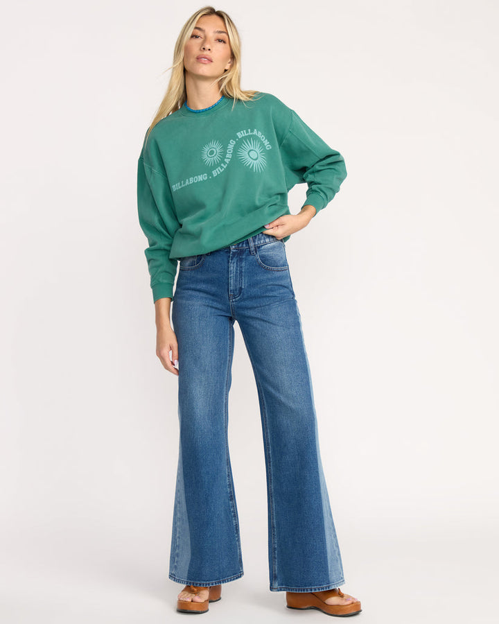 Billabong Time For Kendal Crewneck Sweatshirt - Evergreen - Sun Diego Boardshop