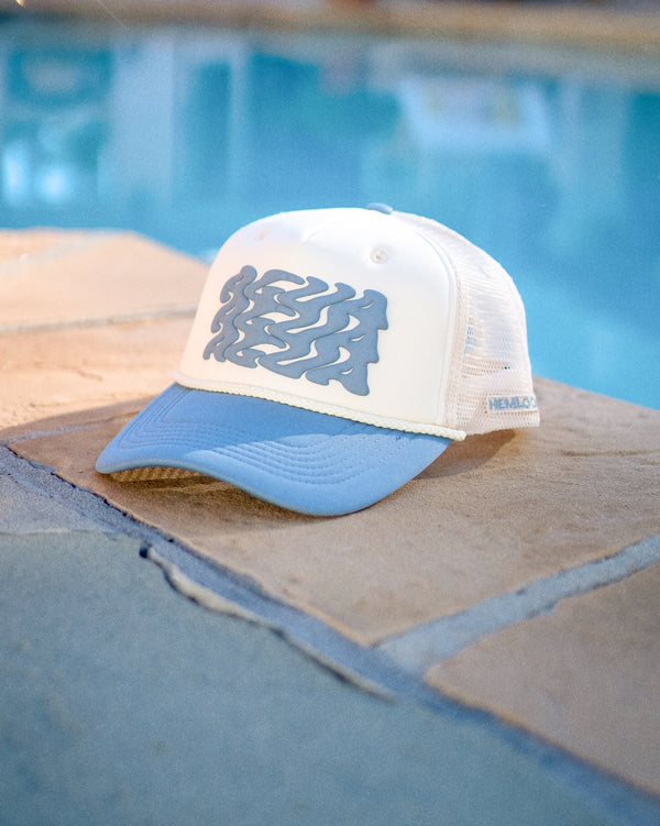 Hemlock Agua Foam Trucker Hat - BLUE - Sun Diego Boardshop