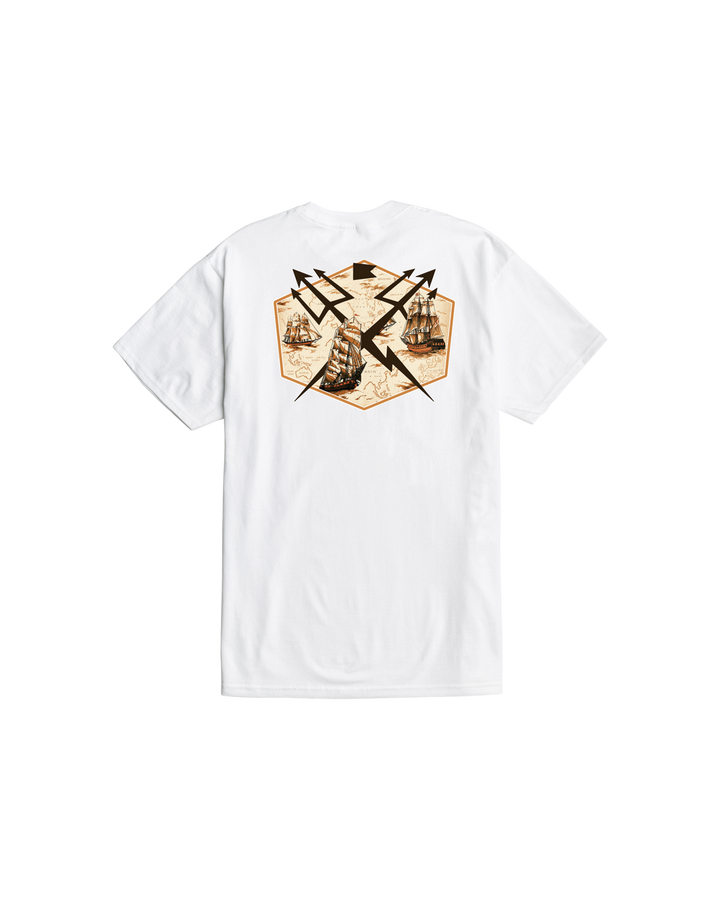 Dark Seas Treasure Map Stock T-Shirt - White - Sun Diego Boardshop