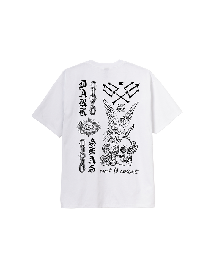 Dark Seas Trouble Maker Heavyweight T-Shirt - White - Sun Diego Boardshop