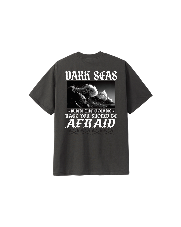 Dark Seas Be Afraid Heavyweight T-Shirt - Vintage Black - Sun Diego Boardshop
