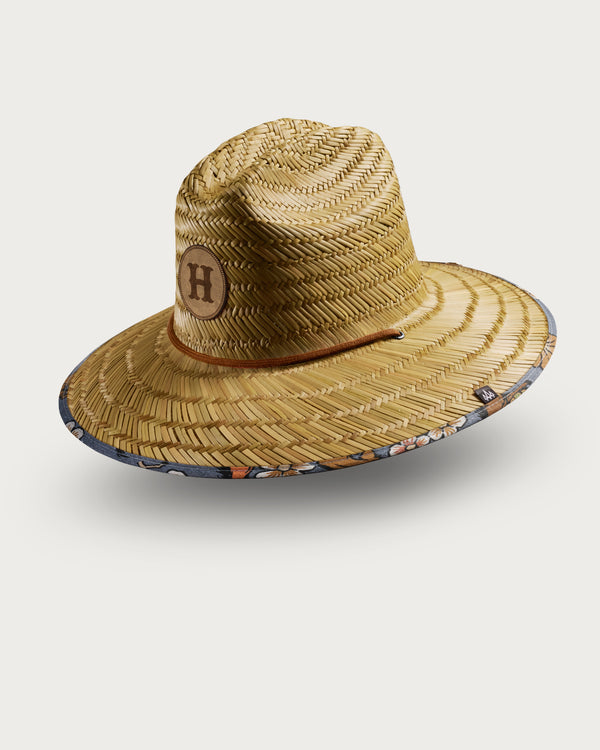 Hemlock UPF 50+ Lifeguard Straw Hat - FLORAL BRONCOS - Sun Diego Boardshop