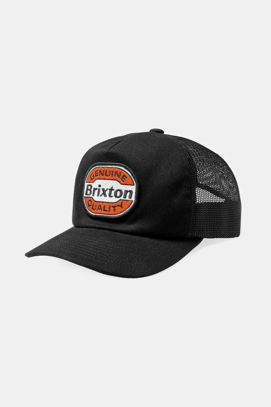 Brixton KEATON NETPLUS TRUCKER HAT - BLACK BLACK - Sun Diego Boardshop
