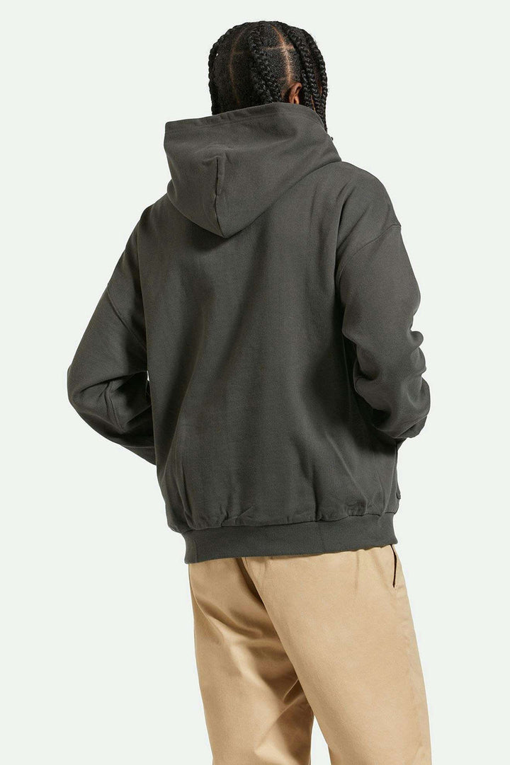 Brixton Embroidered Heavyweight Oversized Hoodie - Black - Sun Diego Boardshop