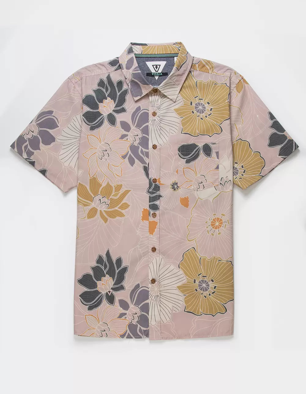 Vissla Chuns Eco Mens Button Up Shirt - Mauve - Sun Diego Boardshop