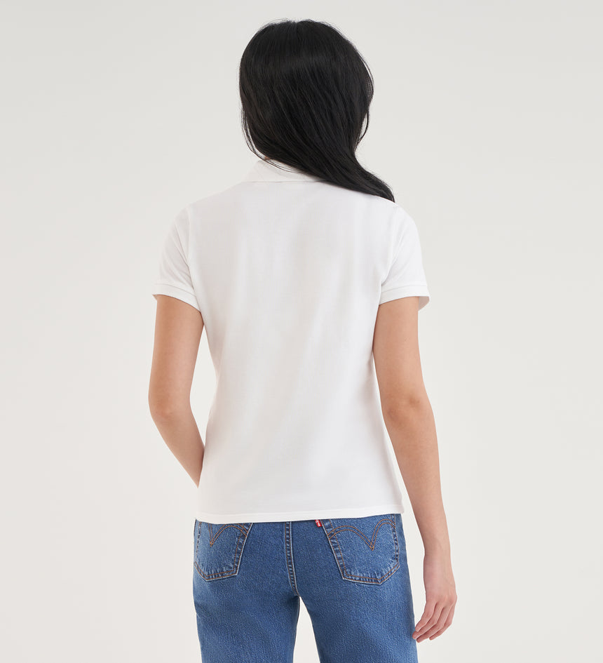 Levi's WOMEN'S SLIM POLO SHIRT - WHITE - Sun Diego Boardshop