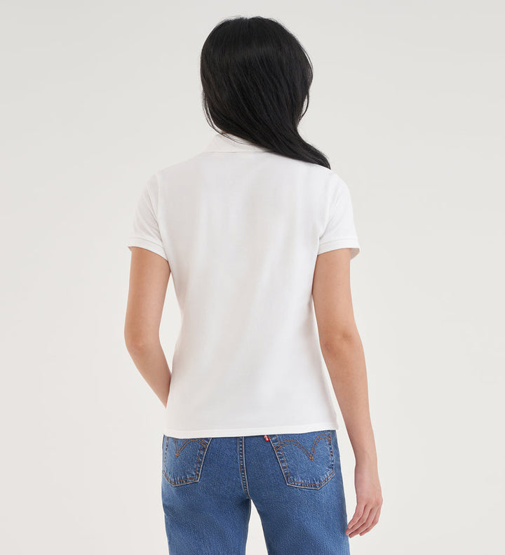 Levi's WOMEN'S SLIM POLO SHIRT - WHITE - Sun Diego Boardshop