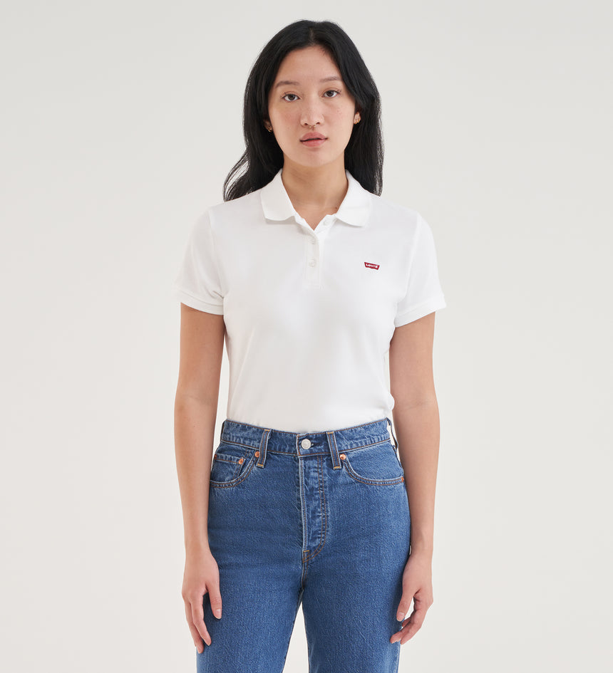 Levi's WOMEN'S SLIM POLO SHIRT - WHITE - Sun Diego Boardshop