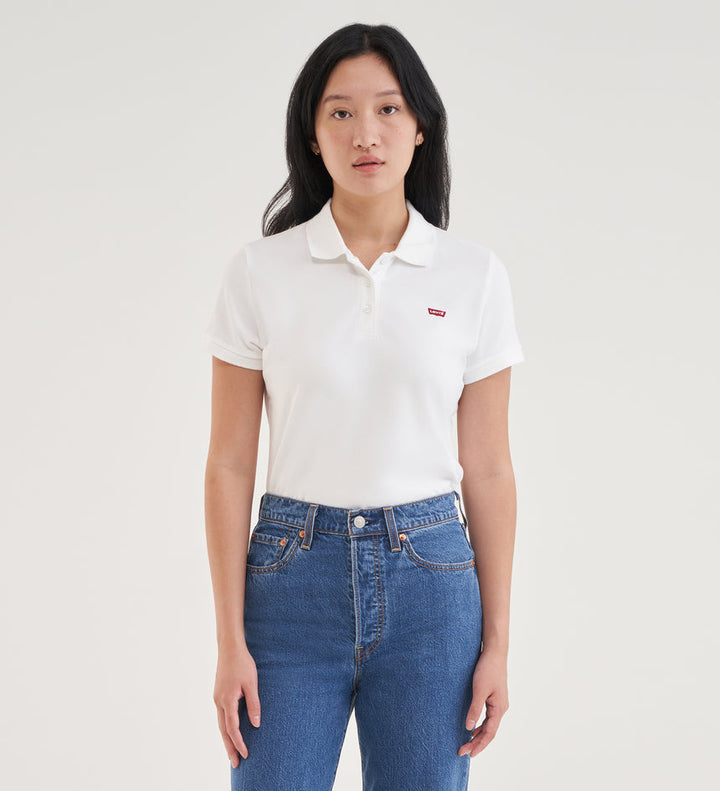 Levi's WOMEN'S SLIM POLO SHIRT - WHITE - Sun Diego Boardshop