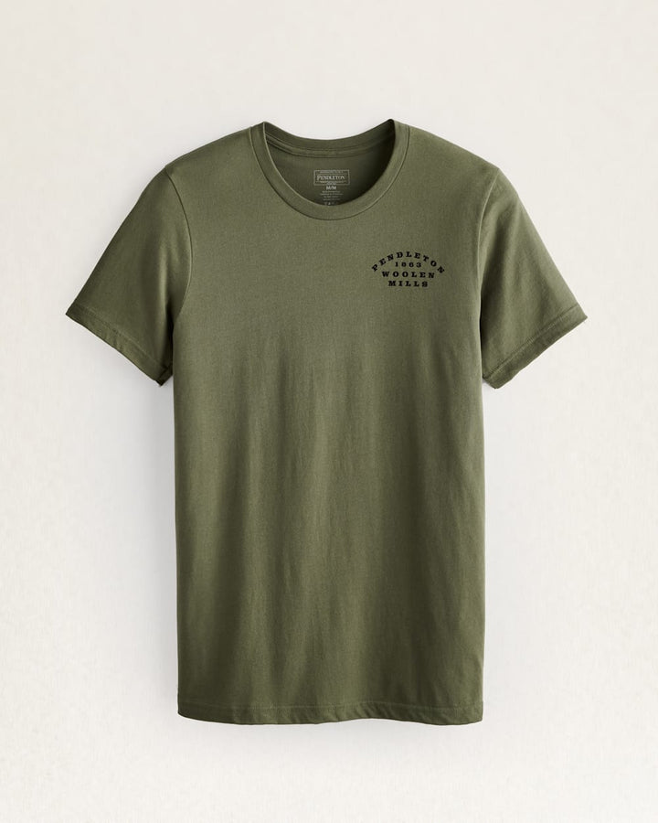 Pendleton MEN'S NEHALEM CIRCLE GRAPHIC TEE - MILITARY GREEN/MULTI - Sun Diego Boardshop