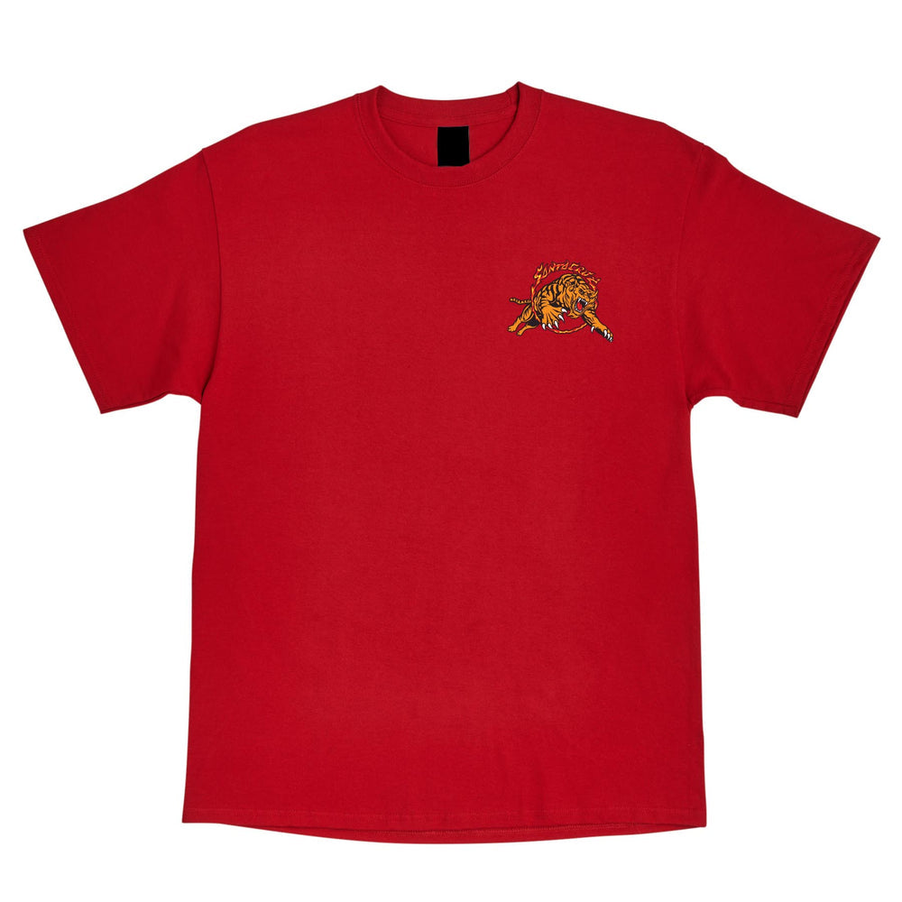 Santa Cruz Salba Tiger Redux T-Shirt - RICH RED - Sun Diego Boardshop