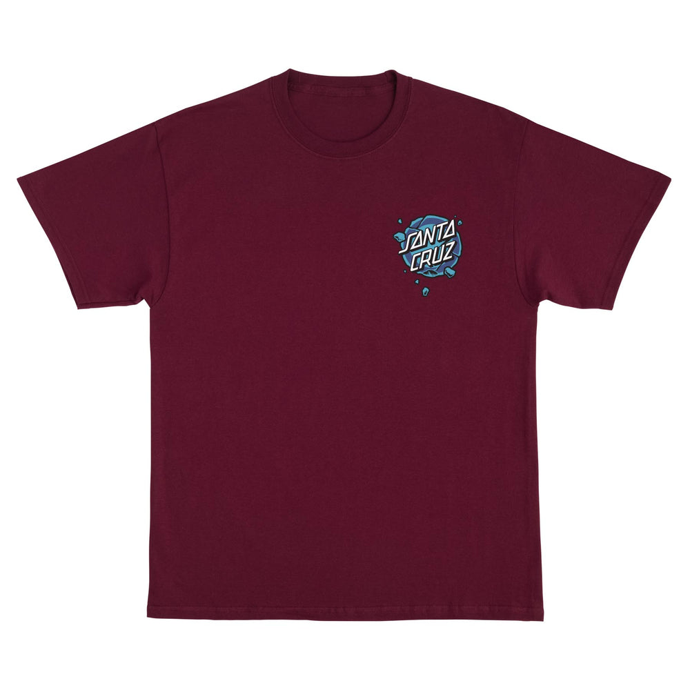 Santa Cruz Roskopp Destruct Face Mens T-Shirt - MAROON - Sun Diego Boardshop