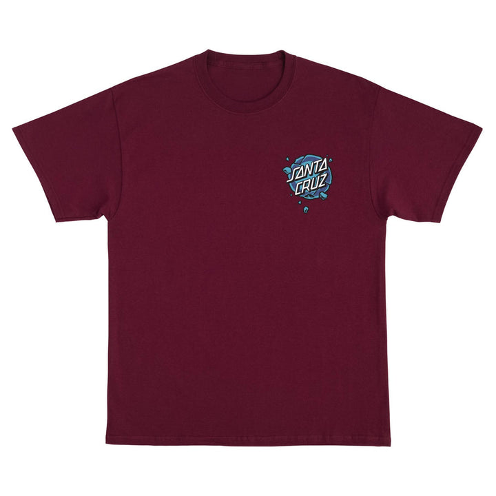 Santa Cruz Roskopp Destruct Face Mens T-Shirt - MAROON - Sun Diego Boardshop