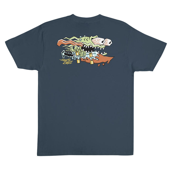 Santa Cruz Screaming Scratched Hand Mens T-Shirt - STEEL BLUE - Sun Diego Boardshop