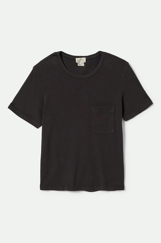 Brixton Carefree Organic Garment Dye Perfect T-Shirt - BLACK - Sun Diego Boardshop