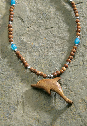 MAUNA KAI Wood Dolphin Beaded Cord Necklace - ASSORTED - Sun Diego Boardshop