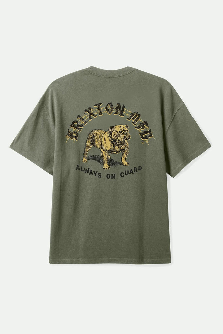 Brixton Bauer Heavyweight Relaxed T-Shirt - Olive Surplus Classic Wash - Sun Diego Boardshop